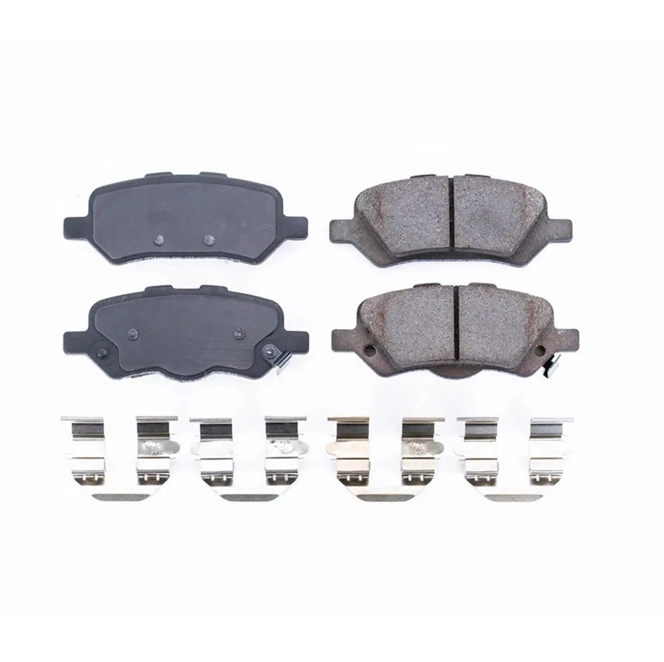 17-1402 – POWERSTOP Brake Pad, FMSI Number D1402 Ceramic Brake Pads Set Of 4 With Premium Stainless Steel Hardware